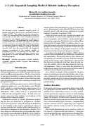 Cover page: A Cyclic Sequential Sampling Model of Bistable Auditory Perception