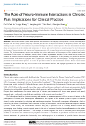 Cover page: The Role of Neuro-Immune Interactions in Chronic Pain: Implications for Clinical Practice.