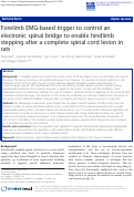 Cover page: Forelimb EMG-based trigger to control an electronic spinal bridge to enable hindlimb stepping after a complete spinal cord lesion in rats