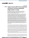 Cover page: Topical netarsudil for the treatment of primary corneal endothelial degeneration in dogs