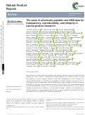 Cover page: The value of universally available raw NMR data for transparency, reproducibility, and integrity in natural product research