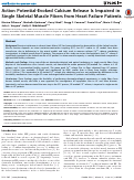 Cover page: Action Potential-Evoked Calcium Release Is Impaired in Single Skeletal Muscle Fibers from Heart Failure Patients