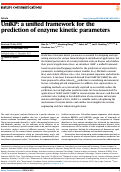 Cover page: UniKP: a unified framework for the prediction of enzyme kinetic parameters.