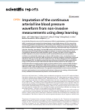 Cover page: Imputation of the continuous arterial line blood pressure waveform from non-invasive measurements using deep learning