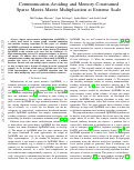 Cover page: Communication-Avoiding and Memory-Constrained Sparse Matrix-Matrix Multiplication at Extreme Scale