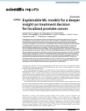 Cover page: Explainable ML models for a deeper insight on treatment decision for localized prostate cancer.