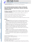 Cover page: Use of machine learning to improve autism screening and diagnostic instruments: effectiveness, efficiency, and multi‐instrument fusion