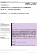 Cover page: Standardized statistical framework for comparison of biomarkers: Techniques from ADNI.