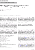 Cover page: Effects of selected food phytochemicals in reducing the toxic actions of TCDD and p,p′-DDT in U937 macrophages