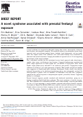 Cover page: A novel syndrome associated with prenatal fentanyl exposure.