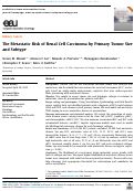 Cover page: The Metastatic Risk of Renal Cell Carcinoma by Primary Tumor Size and Subtype