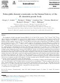 Cover page: Siderophile element constraints on the thermal history of the H chondrite parent body.