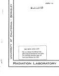 Cover page: CARRIER-FREE RADIOISOTOPES FROM CYCLOTRON TARGETS XI. PREPARATION AND ISOLATION OF Os185 AND Re183,184 FROM TUNGSTEN