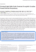 Cover page: Weekend light shifts evoke persistent Drosophila circadian neural network desynchrony