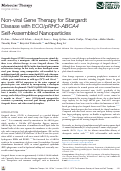 Cover page: Non-viral Gene Therapy for Stargardt Disease with ECO/pRHO-ABCA4 Self-Assembled Nanoparticles