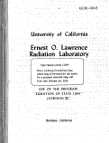 Cover page: USE OF THE PROGRAM ""EQUATION OF STATE 1964"" (FORTRAN II)