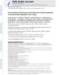 Cover page: Facial analysis technology for the detection of Down syndrome in the Democratic Republic of the Congo