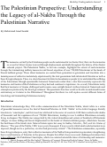 Cover page: The Palestinian Perspective: Understanding the Legacy of al-Nakba Through the Palestinian Narrative
