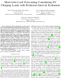 Cover page: Short-term Load Forecasting Considering EV Charging Loads with Prediction Interval Evaluation