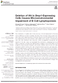 Cover page: Deletion of Vhl in Dmp1-Expressing Cells Causes Microenvironmental Impairment of B Cell Lymphopoiesis