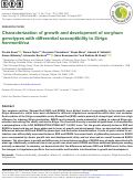 Cover page: Characterization of growth and development of sorghum genotypes with differential susceptibility to Striga hermonthica