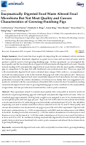 Cover page: Enzymatically Digested Food Waste Altered Fecal Microbiota But Not Meat Quality and Carcass Characteristics of Growing-Finishing Pigs.