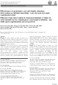 Cover page: Effectiveness of an intensive care unit family education intervention on delirium knowledge: a pre-test post-test quasi-experimental study