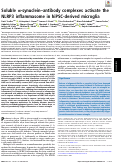 Cover page: Soluble α-synuclein–antibody complexes activate the NLRP3 inflammasome in hiPSC-derived microglia