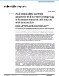 Cover page: Acid ceramidase controls apoptosis and increases autophagy in human melanoma cells treated with doxorubicin