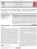 Cover page: Measurement of the centrality dependence of the charged particle pseudorapidity distribution in lead–lead collisions at sNN=2.76 TeV with the ATLAS detector