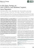 Cover page: In Situ Gene Therapy via AAV-CRISPR-Cas9-Mediated Targeted Gene Regulation