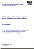 Cover page: The Transit State: A Comparative Analysis of Mexican and Moroccan Immigration Policies
