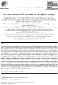 Cover page: Real-time national GPS networks for atmospheric sensing