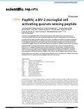 Cover page: PapRIV, a BV-2 microglial cell activating quorum sensing peptide.
