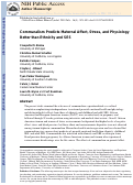 Cover page: Communalism Predicts Prenatal Affect, Stress, and Physiology Better Than Ethnicity and Socioeconomic Status
