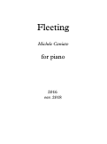 Cover page: Fleeting