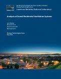 Cover page: Analysis of Zoned Residential Ventilation Systems