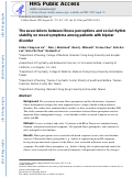 Cover page: The associations between illness perceptions and social rhythm stability on mood symptoms among patients with bipolar disorder