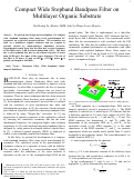 Cover page: Compact Wide Stopband Bandpass Filter on Multilayer Organic Substrate