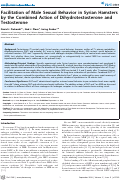 Cover page: Facilitation of Male Sexual Behavior in Syrian Hamsters by the Combined Action of Dihydrotestosterone and Testosterone