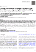 Cover page: Statistical inference of differential RNA-editing sites from RNA-sequencing data by hierarchical modeling