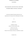 Cover page: Social Relations and Institutional Structures in Modern American Political Campaigns