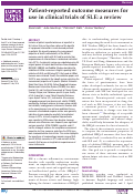 Cover page: Patient-reported outcome measures for use in clinical trials of SLE: a review