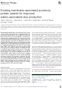 Cover page: Evolving membrane-associated accessory protein variants for improved adeno-associated virus production.