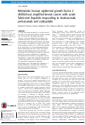 Cover page: Metastatic human epidermal growth factor 2 (HER2/neu) amplified breast cancer with acute fulminant hepatitis responding to trastuzumab, pertuzumab and carboplatin