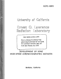 Cover page: DEVELOPMENT OF SOME HIGH-SPEED CHROMATOGRAPHIC METHODS