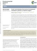 Cover page: Humic acid alleviates the toxicity of polystyrene nanoplastic particles to Daphnia magna