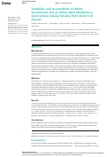 Cover page: Feasibility and Acceptability of Online Recruitment and an Online Brief Mindfulness Intervention Among Patients With Sickle Cell Disease