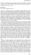 Cover page: Confession and Bookkeeping: The Religious, Moral, and Rhetorical Roots of Modern Accounting . By James Aho. Albany: State University of New York Press, 2005. Pp. xx+131.