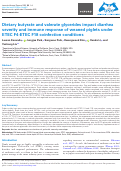 Cover page: Dietary butyrate and valerate glycerides impact diarrhea severity and immune response of weaned piglets under ETEC F4-ETEC F18 coinfection conditions.